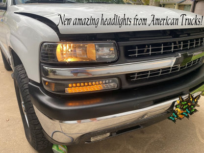 Raxiom Axial Series Euro Headlights; Black Housing; Clear Lens (99-02 Silverado 1500)