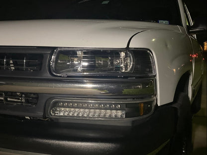 Raxiom Axial Series Euro Headlights; Black Housing; Clear Lens (99-02 Silverado 1500)