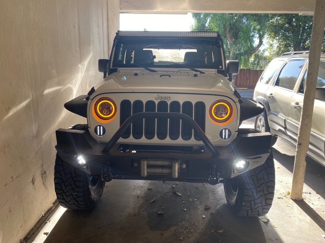 Raxiom Axial Series LED Front Turn Signals; Smoked (07-18 Jeep Wrangler JK)