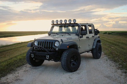 Raxiom 50-Inch LED Light Bar Windshield Mount with Auxiliary Bracket (07-18 Jeep Wrangler JK)