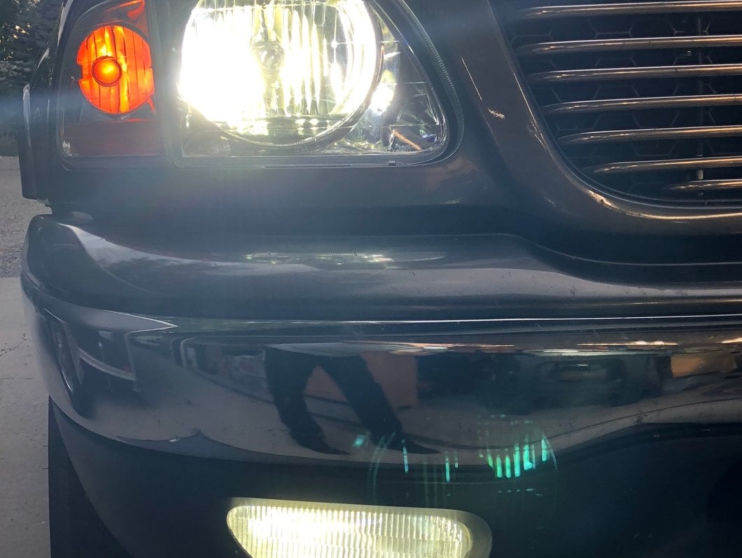 Raxiom G2 Euro Headlights with Parking Lights; Chrome Housing; Clear Lens (97-03 F-150)