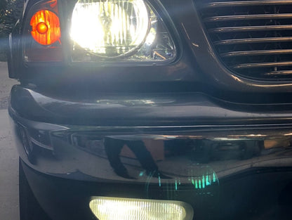 Raxiom G2 Euro Headlights with Parking Lights; Chrome Housing; Clear Lens (97-03 F-150)