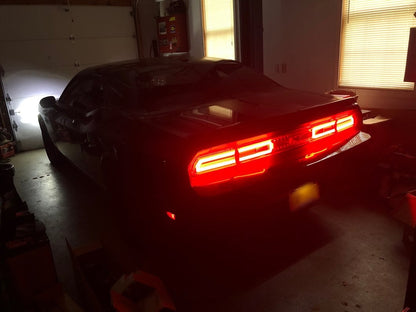 Raxiom LED Tail Lights; Chrome Housing; Red/Clear Lens (08-14 Challenger)