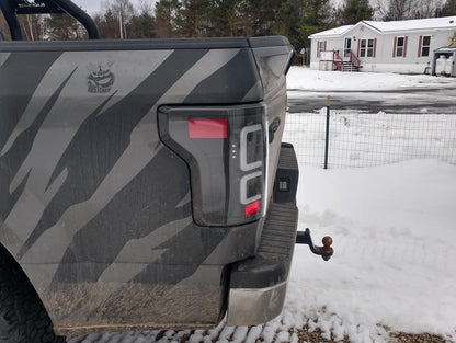 Raxiom G3 LED Tail Lights; Black Housing; Clear Lens (15-17 F-150 w/ Factory Halogen Non-BLIS Tail Lights)