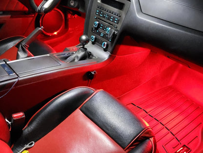 Raxiom LED Footwell Lighting Kit; Red (05-14 Mustang)