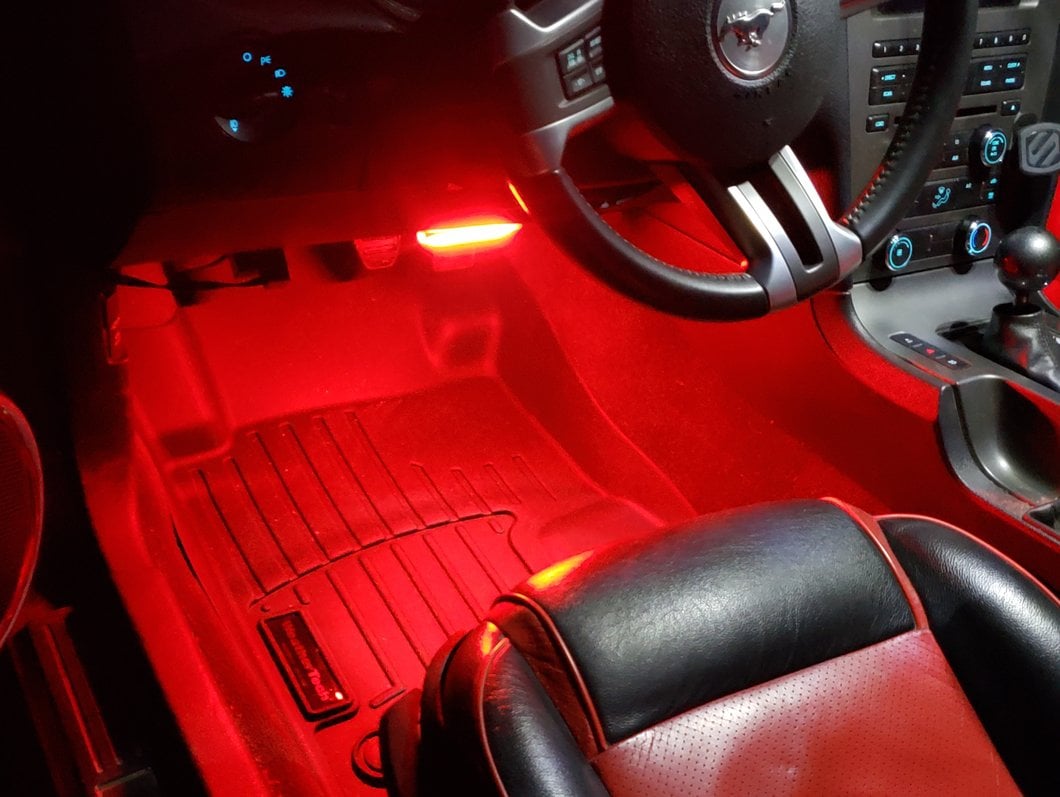Raxiom LED Footwell Lighting Kit; Red (05-14 Mustang)