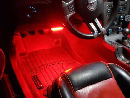 Raxiom LED Footwell Lighting Kit; Red (05-14 Mustang)