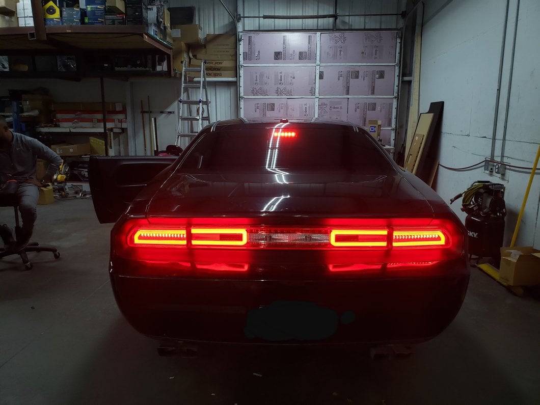 Raxiom LED Tail Lights; Chrome Housing; Red/Clear Lens (08-14 Challenger)