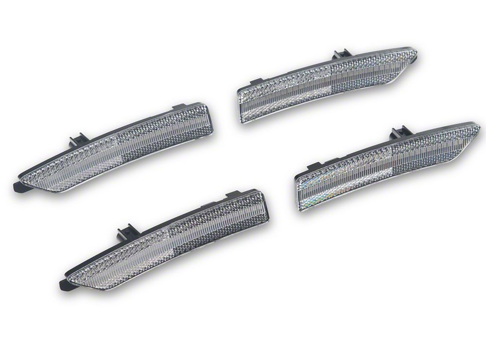 Raxiom LED Side Marker Lights; Clear (24-26 Mustang)