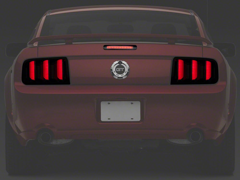 Raxiom Axial Series LED Third Brake Light and Vector V2 LED Tail Lights; Smoked (05-09 Mustang)