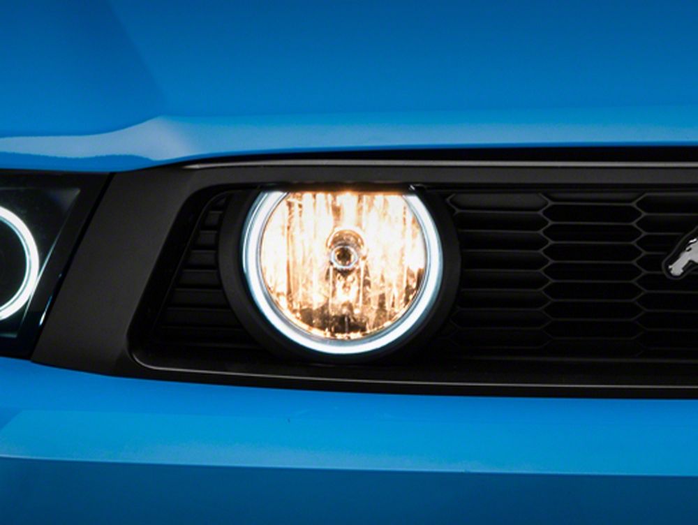Raxiom Axial Series CCFL Halo Projector Headlights and LED Halo Fog Lights; Smoked (05-09 Mustang w/ Factory Halogen Headlights, Excluding GT500)