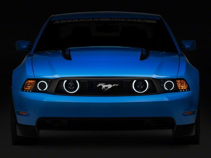 Raxiom Axial Series CCFL Halo Projector Headlights and LED Halo Fog Lights; Smoked (05-09 Mustang w/ Factory Halogen Headlights, Excluding GT500)