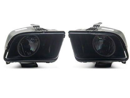 Raxiom Axial Series CCFL Halo Projector Headlights and LED Halo Fog Lights; Smoked (05-09 Mustang w/ Factory Halogen Headlights, Excluding GT500)