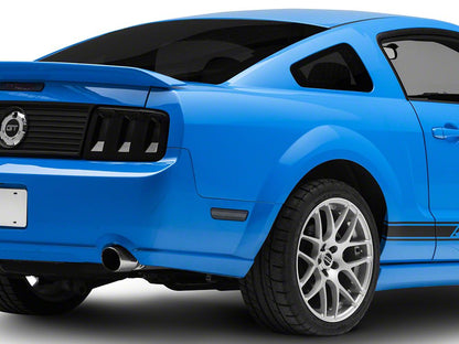 Raxiom Vector V2 LED Tail Lights and Axial Series LED Side Markers; Smoked (05-09 Mustang)
