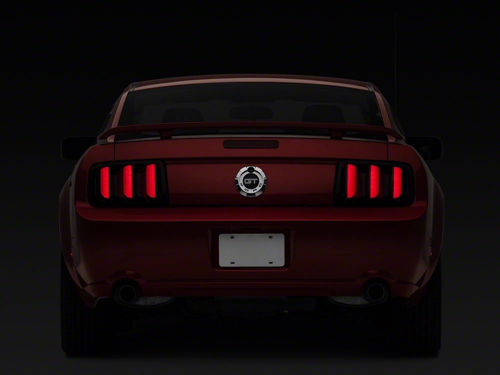Raxiom Vector V2 LED Tail Lights and Axial Series LED Side Markers; Smoked (05-09 Mustang)