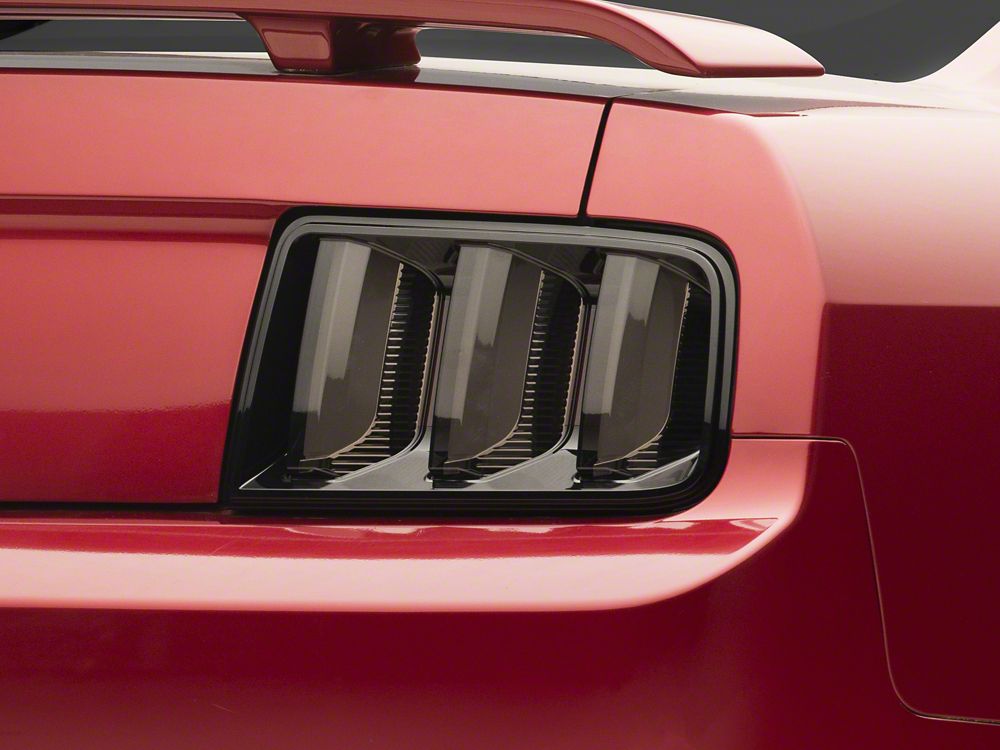 Raxiom Vector V2 LED Tail Lights and Axial Series LED Side Markers; Smoked (05-09 Mustang)