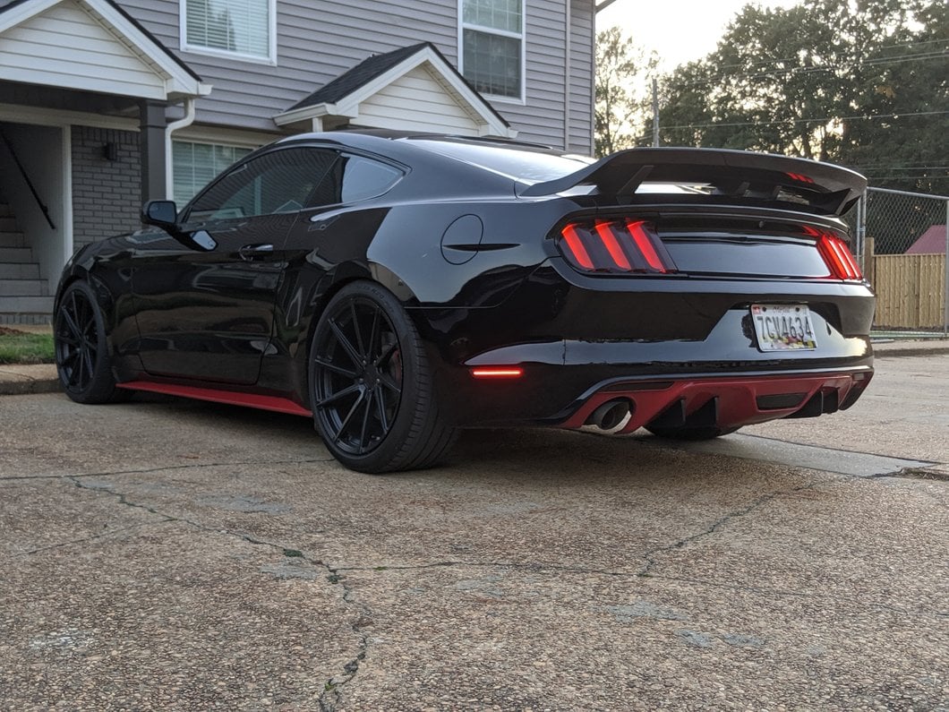 Raxiom Axial Series LED Side Marker Lights; Rear; Smoked (15-23 Mustang)