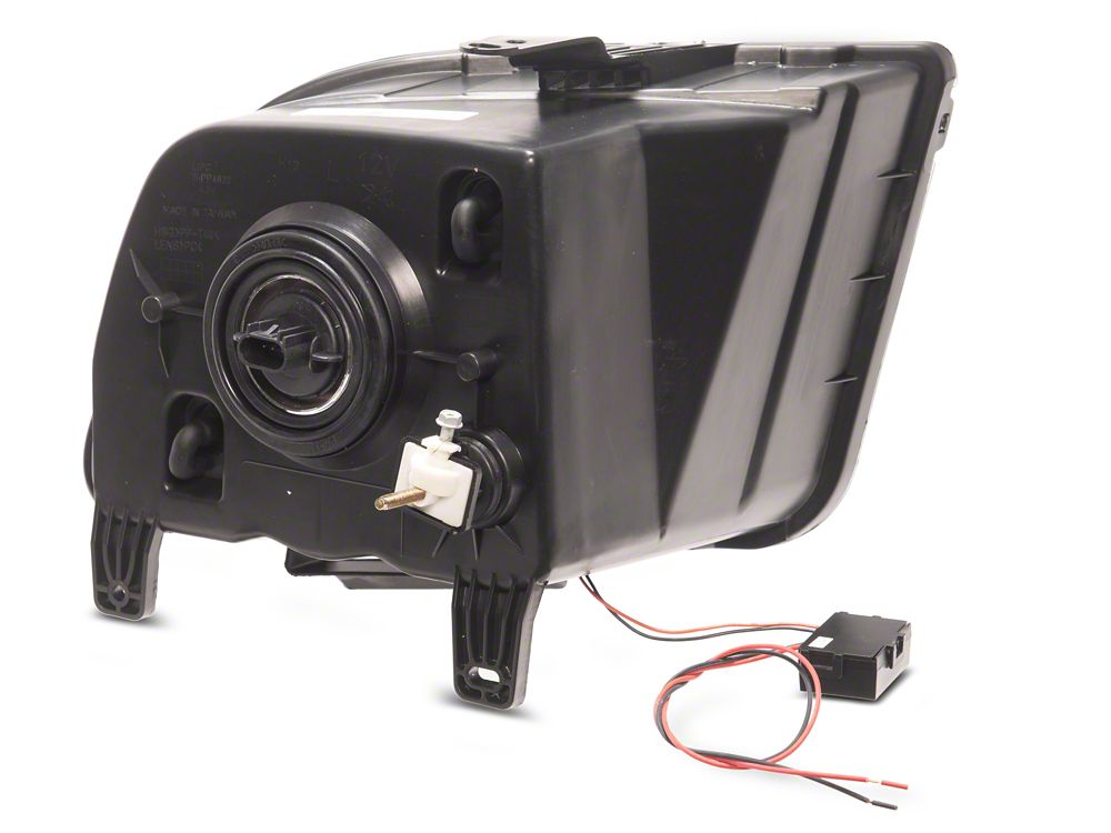 Raxiom Axial Series CCFL Halo Projector Headlights & Vector V2 LED Tail Lights; Black Housing; Smoked Lens (05-09 Mustang w/ Factory Halogen Headlights, Excluding GT500)