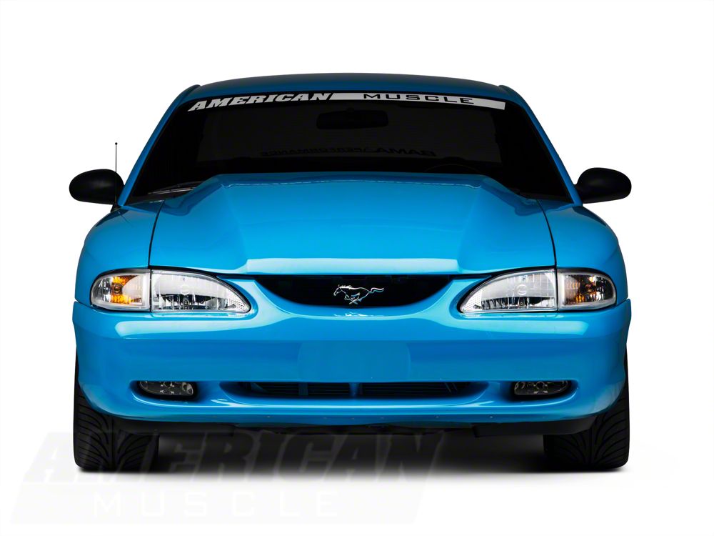 Raxiom Axial Series Cobra Style Headlights; Chrome Housing; Clear Lens (94-98 Mustang)