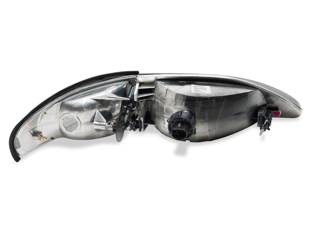 Raxiom Axial Series Cobra Style Headlights; Black Housing; Clear Lens (94-98 Mustang)