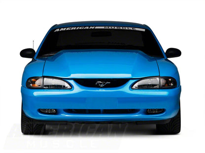 Raxiom Axial Series Cobra Style Headlights; Black Housing; Clear Lens (94-98 Mustang)