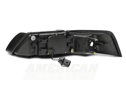 Raxiom Axial Series Projector Headlights and Black LED Tail Lights; Smoked (99-04 Mustang, Excluding Cobra)