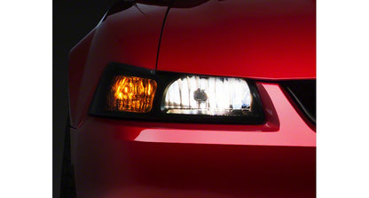 Raxiom Axial Series OE Style Headlights; Black Housing; Smoked Lens (99-04 Mustang)