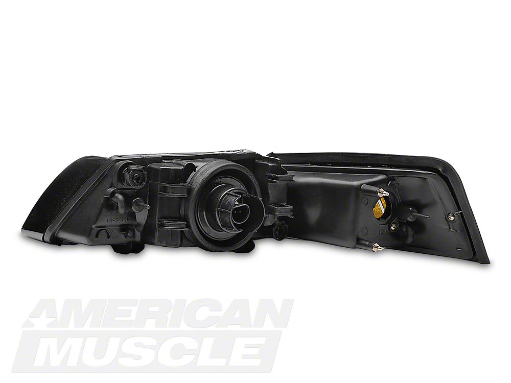 Raxiom Axial Series OE Style Headlights; Black Housing; Smoked Lens (99-04 Mustang)