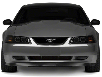 Raxiom Dual LED Halo Projector Headlights; Black Housing; Smoked Lens (99-04 Mustang)