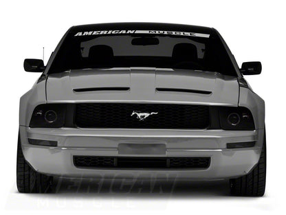 Raxiom 2010 Style LED Halo Headlights; Black Housing; Smoked Lens (05-09 Mustang w/ Factory Halogen Headlights, Excluding GT500)