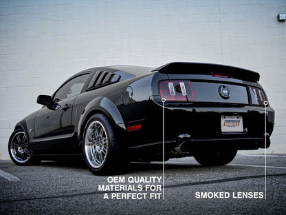 Raxiom Coyote Tail Lights; Black Housing; Smoked Lens (05-09 Mustang)