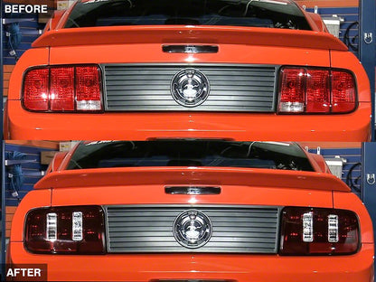 Raxiom Coyote Tail Lights; Black Housing; Smoked Lens (05-09 Mustang)