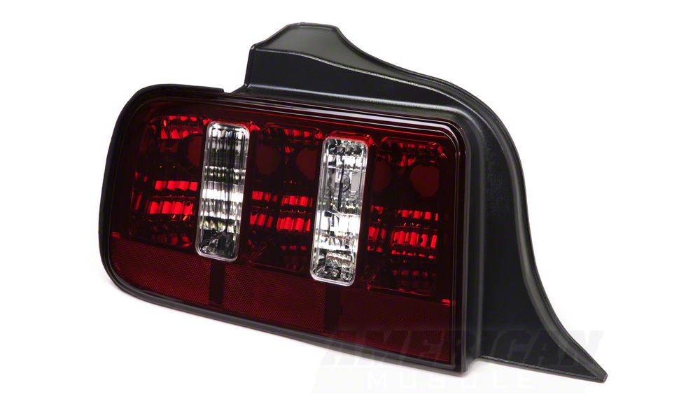 Raxiom Coyote Tail Lights; Black Housing; Smoked Lens (05-09 Mustang)