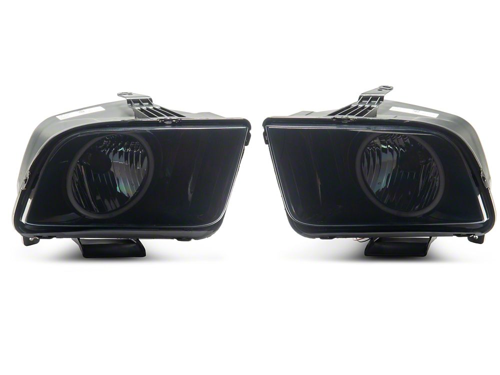 Raxiom Axial Series CCFL Halo Projector Headlights; Black Housing; Smoked Lens (05-09 Mustang w/ Factory Halogen Headlights, Excluding GT500)