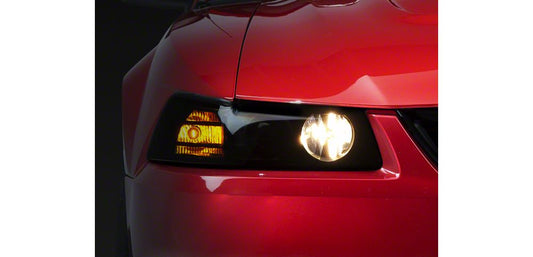 Raxiom Axial Series Projector Headlights; Black Housing; Smoked Lens (99-04 Mustang)