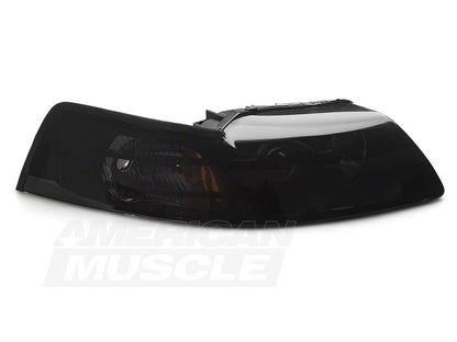 Raxiom Axial Series Projector Headlights; Black Housing; Smoked Lens (99-04 Mustang)