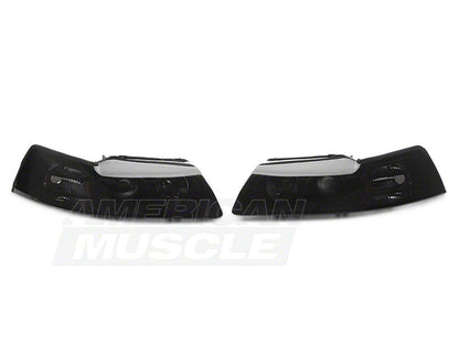 Raxiom Axial Series Projector Headlights; Black Housing; Smoked Lens (99-04 Mustang)