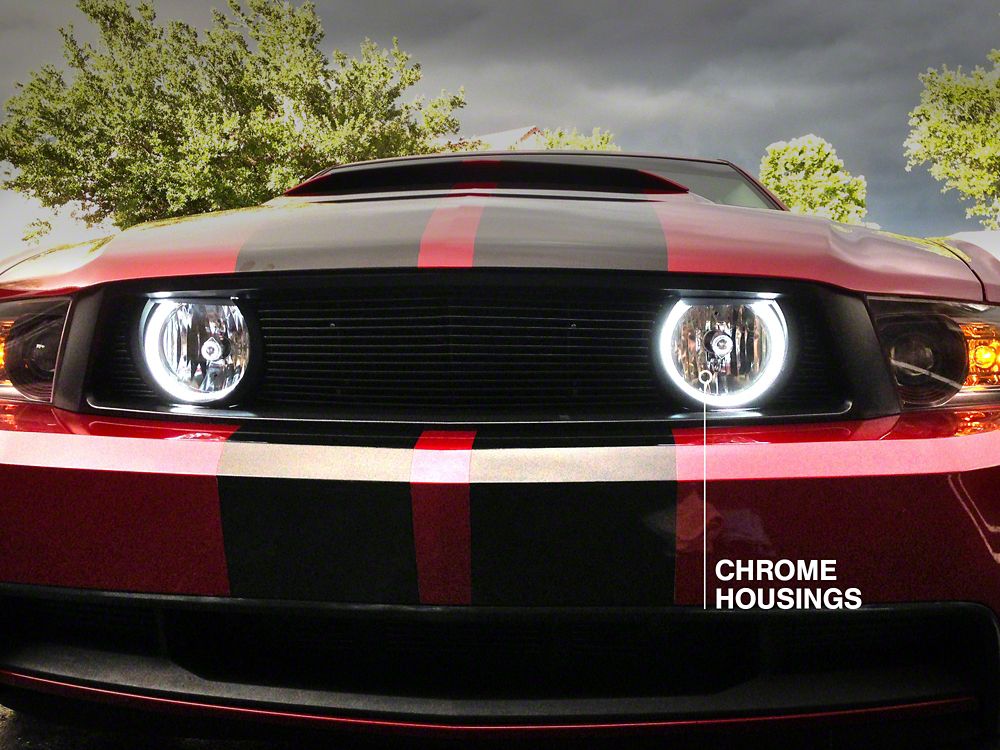 Raxiom LED Halo Fog Lights; Chrome (05-12 Mustang GT)
