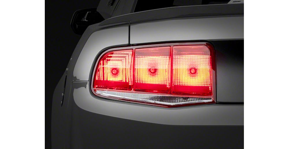 Raxiom Aero Tail Lights; Black Housing; Smoked Lens (10-12 Mustang)