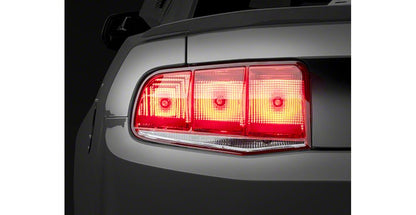 Raxiom Aero Tail Lights; Black Housing; Smoked Lens (10-12 Mustang)