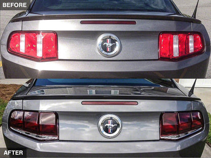 Raxiom Aero Tail Lights; Black Housing; Smoked Lens (10-12 Mustang)