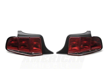 Raxiom Aero Tail Lights; Black Housing; Smoked Lens (10-12 Mustang)