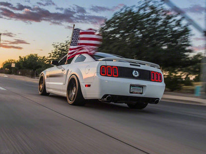 Raxiom Gen5 Tail Lights; Black Housing; Smoked Lens (05-09 Mustang)