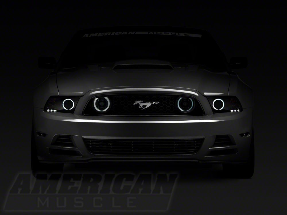 Raxiom CCFL Halo Fog Lights; Smoked (13-14 Mustang GT)