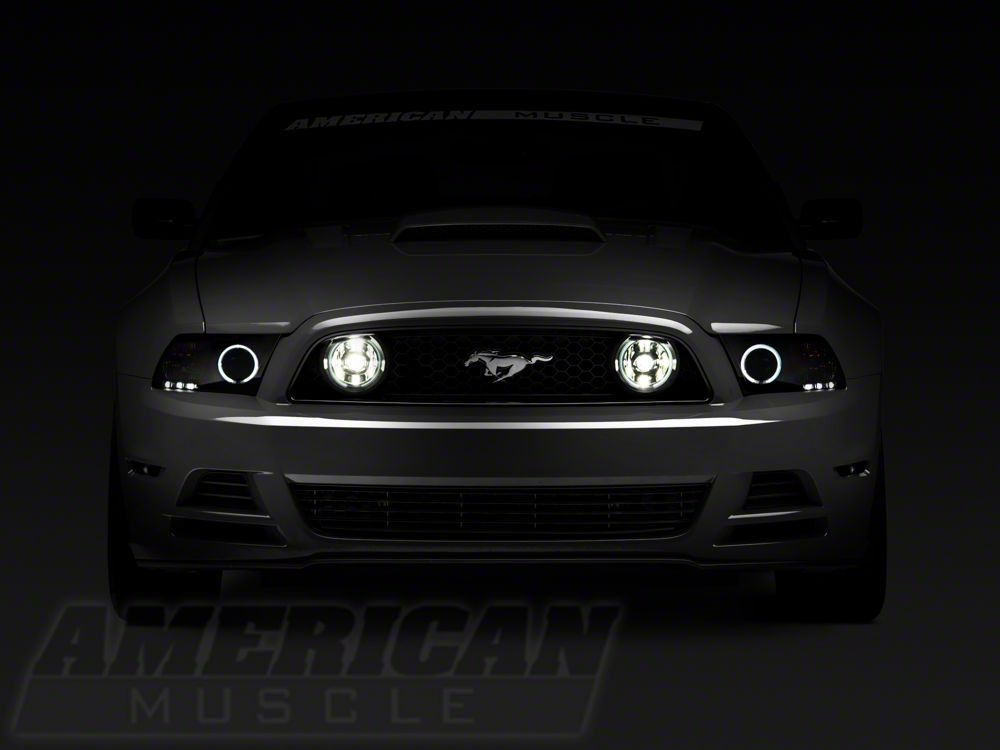 Raxiom CCFL Halo Fog Lights; Smoked (13-14 Mustang GT)