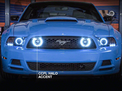 Raxiom CCFL Halo Fog Lights; Smoked (13-14 Mustang GT)