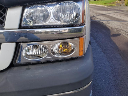 Raxiom Axial Series Crystal Headlights; Chrome Housing; Clear Lens (03-06 Silverado 1500)