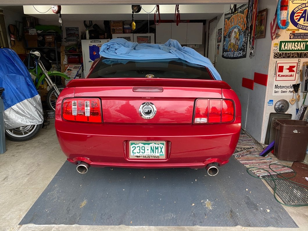 Raxiom Coyote Tail Lights and Sequential Tail Light Kit; Chrome Housing; Red/Clear Lens (05-09 Mustang)