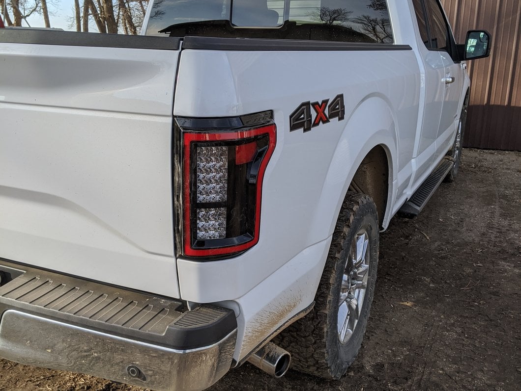 Raxiom LED Tail Lights; Black Housing; Smoked Lens (15-17 F-150 w/ Factory Halogen Non-BLIS Tail Lights)