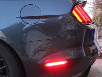 Raxiom Axial Series LED Side Marker Lights; Rear; Red (15-23 Mustang)